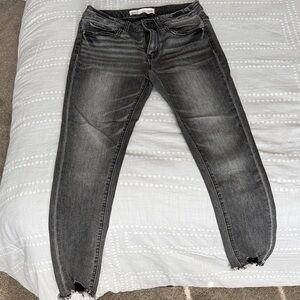 Buckle Gray Washed Ankle Skinny Jeans